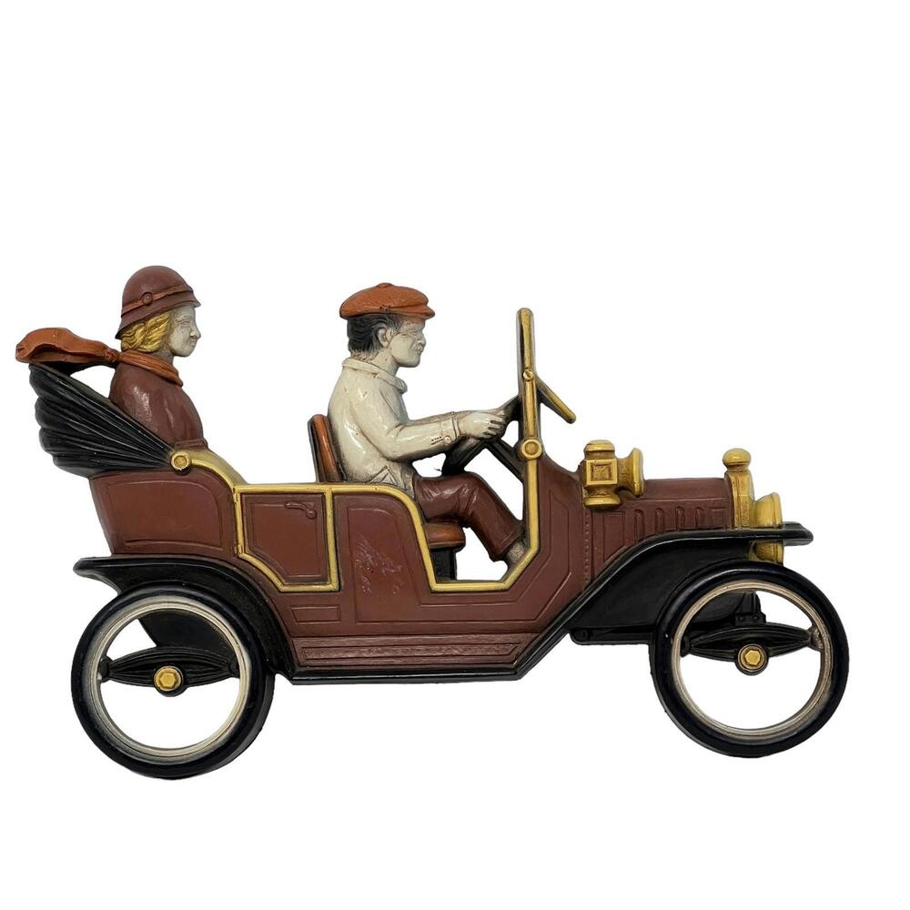 Vintage Homco Model A Wall Plaque 1975 Driver and Passenger